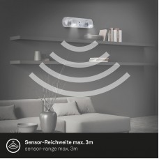 Briloner 2x LED gaismeklis ar sensoru 60°, 3xAAA, 35lm, 2275-024 Briloner 2x LED gaismeklis ar sensoru 60°, 3xAAA, 35lm, 2275-024