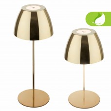 SERINA bezvadu LED galda lampa, IP44, dimmējama, zelta