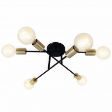 Griestu lampa Briloner Ø55,5 cm, 6x E27, melna