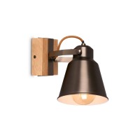 Sienas lampa 21 cm, 1x E27, antīki pelēka