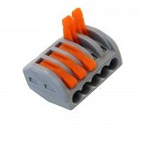 5x vadu savienotājs ar klipša funkciju, wago klemme 5x vadu savienotājs ar klipša funkciju, wago klemme