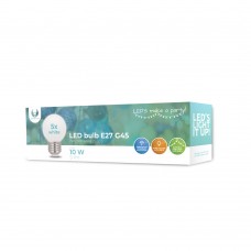 5 gab., 2W, E27, G45, LED spuldzes, baltas krāsas gaisma 5 gab., 2W, E27, G45, LED spuldzes, baltas krāsas gaisma