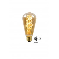 4W, E27, LED Filament āra spuldze "AMBER", ar integrētu krēslas slēdzi, 230LM, 2200K, Lucide, 49034-04-62 4W, E27, LED Filament āra spuldze "AMBER", ar integrētu krēslas slēdzi, 230LM, 2200K, Lucide, 49034-04-62