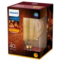 6.5W Retro Vintage G200 E27 Filament dimmējama LED spuldze, 470Lm, 2000K, Philips 6.5W Retro Vintage G200 E27 Filament dimmējama LED spuldze, 470Lm, 2000K, Philips