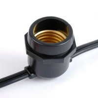 15m gara - IP44, gaismu virtene, 15x E27 cokoli - spuldzes nav iekļautas 15m gara - IP44, gaismu virtene, 15x E27 cokoli - spuldzes nav iekļautas